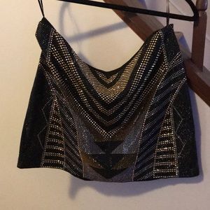 Sequined skirt black with multi colors